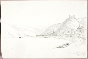 Rhinen ved Oberwesel af George Elbert Burr