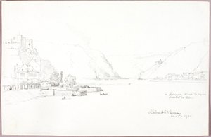 Rhinen ved St. Goar af George Elbert Burr