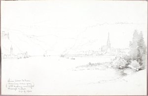 Rhinen under St. Goar af George Elbert Burr