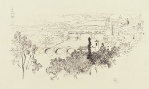 Skitse af Firenze af George Elbert Burr