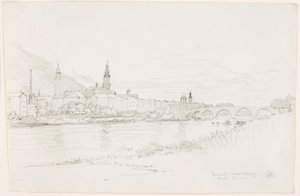 Solnedgang, Heidelberg af George Elbert Burr