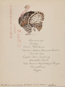 Thanksgiving-menu af George Elbert Burr
