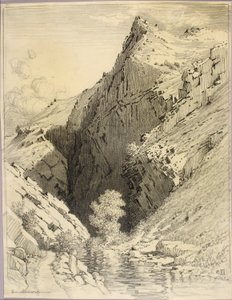 Uden titel (overføringstegning til Bear Creek Canyon, Denver, Colorado) af George Elbert Burr