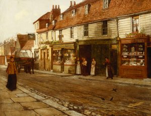 Eltham High Street- 1892, af George Elgar Hicks