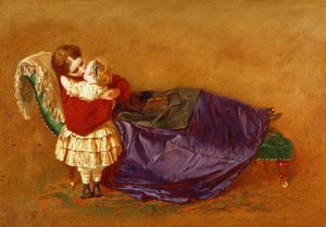 Godnat, 1863 (olie på papir) af George Elgar Hicks