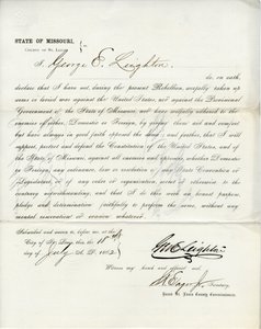 Loyalitet ed af George E. Leighton fra Missouri, County of St. Louis af George Eliot Leighton