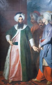 Kozbekci Mustafa Aga og hans følge, ca. 1727 (olie på lærred)