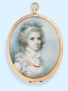 Mrs. Thomas Graham (nee Ann Paul) (akvarel på elfenben)