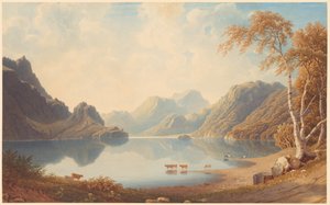 En sø i Skotland af George Fennel Robson