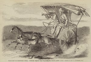 Postvogn i det nordlige Indien, officer på vej til Delhi-hæren af George Francklin Atkinson