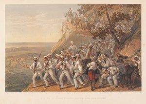 ?De 1. Bengal Fusiliers marcherer ned fra Dugshai?, 1857