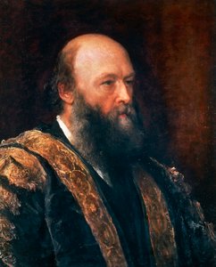 Portræt af Robert Arthur Talbot Gascoyne-Cecil, tredje markis af Salisbury (Hatfield af George Frederic Watts