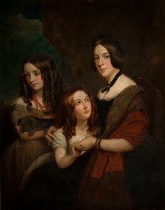 Lady Caroline Towneley med to af hendes døtre, Caroline og Emily (kopi efter Francis Grant), 1860