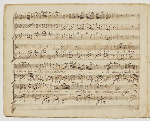 Preggio er sol d "un alma forte, f.6v fra" Aditionall [sic] songs for Rinaldo ", c.1717
