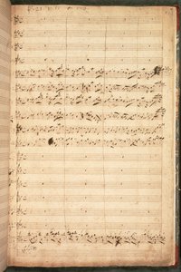 R.M.20.h.5 f18 Originalt partitur til kroningshymnen for George II og dronning Caroline af George Frederick Handel