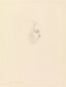 Studie til Portræt af Emily Tennyson, 1862 af George Frederick Watts