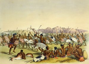 Zulu Jagtdans nær Engooi-bjergene, plade 14 fra 