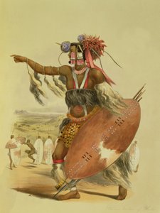 Zulu-kriger, Utimuni, nevø til Chaka, den afdøde Zulu-konge, plade 13 fra 