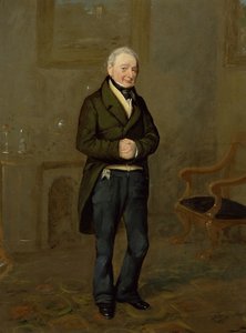 Portræt af en husholdningsforvalter af Bramham Park, Yorkshire, identificeret som John Pollock (1769-1837), ca. 1822 (olie på lærred) af George Garrard