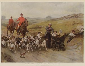 Frygtelige odds! Farerne ved et jagtland (chromolitho)
