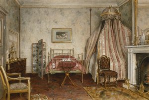 Udsigt over soveværelset, hvor Napoleon III døde, Camden Place, Chislehurst, Kent, 1873