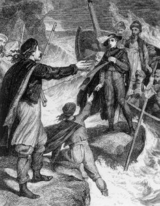 Illustration fra et værk af George Gordon Byron (1788-1824), kobberstik, fra Lord Byrons samlede værker af George Gordon Byron