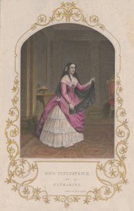 Miss Fitzpatrick som Katharina Taming of the Shrew, 1851., 1851. af George Greatbach