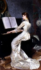 Sang uden ord, klaverspiller, 1880 af George Hamilton Barrable