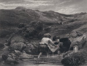 Illustration til Auld Lang Syne af Robert Burns (gravering) af George Harvey