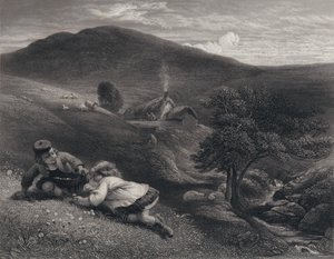 Illustration til Auld Lang Syne af Robert Burns