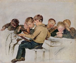 Skoleeksamen (olie på papir)