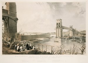 Britannia Tubular Bridge under konstruktion, 3. december 1849