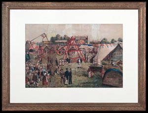 Croydon Fair, 1833 (farvet farveblyant) af George Hawkins