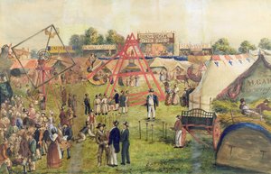 Croydon Fair, 1833 (wc og blæk på papir) af George Hawkins
