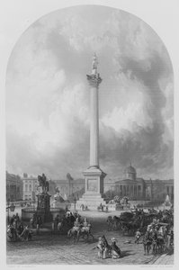 Nelson-søjlen, Trafalgar Square, William Railton, arkitekt (gravering)
