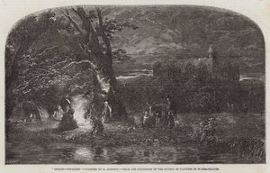 Gipsies, Twilight, fra udstillingen af Society of Painters in Water-Colours