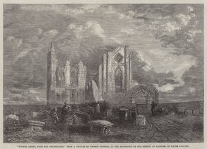 Whitby Abbey, fra kirkegården, i udstillingen af Society of Painters in Water Colors af George Haydock Dodgson
