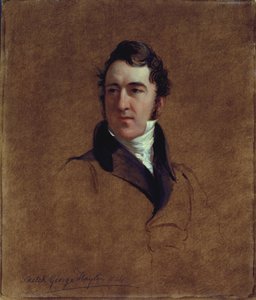 Portrætskitse af John Poulter, 1834 (olie på mølleplade)