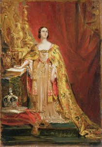 Dronning Victoria (1819-1901) aflægger kroningsed, 28. juni 1838