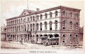 Udsigt over Third Avenue Railroad Depot, illustration til 