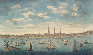 En østlig udsigt over byen Philadelphia, i provinsen Pennsylvania, i Nordamerika: taget fra Jersey Shore af George Heap