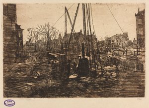 Byggeplads, Amsterdam. af George Hendrik Breitner