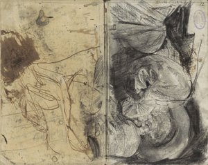 Drikmand i 1600-tals tøj og en siddende mand af George Hendrik Breitner