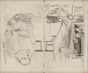 Figurer i Visbanken i Delft og figurstudier af George Hendrik Breitner