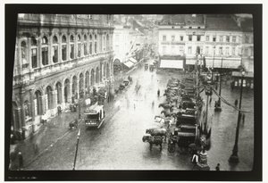 Udsigt over Bruxelles-Nord Station og Place Rogier i Bruxelles af George Hendrik Breitner