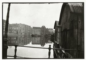 Udsigt fra broen til Prinseneiland i Amsterdam af George Hendrik Breitner