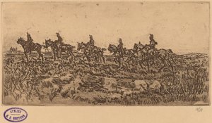 Husarer Ridning Single File af George Hendrik Breitner