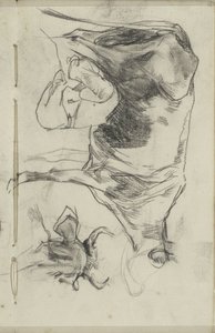 Malkende bonde og et kohoved af George Hendrik Breitner