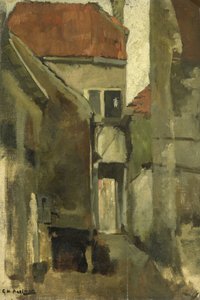 Neighborhood Street i Rijswijk nær Haag af George Hendrik Breitner