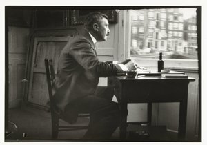 Portræt af Willem Witsen foran vinduet på sin båd af George Hendrik Breitner